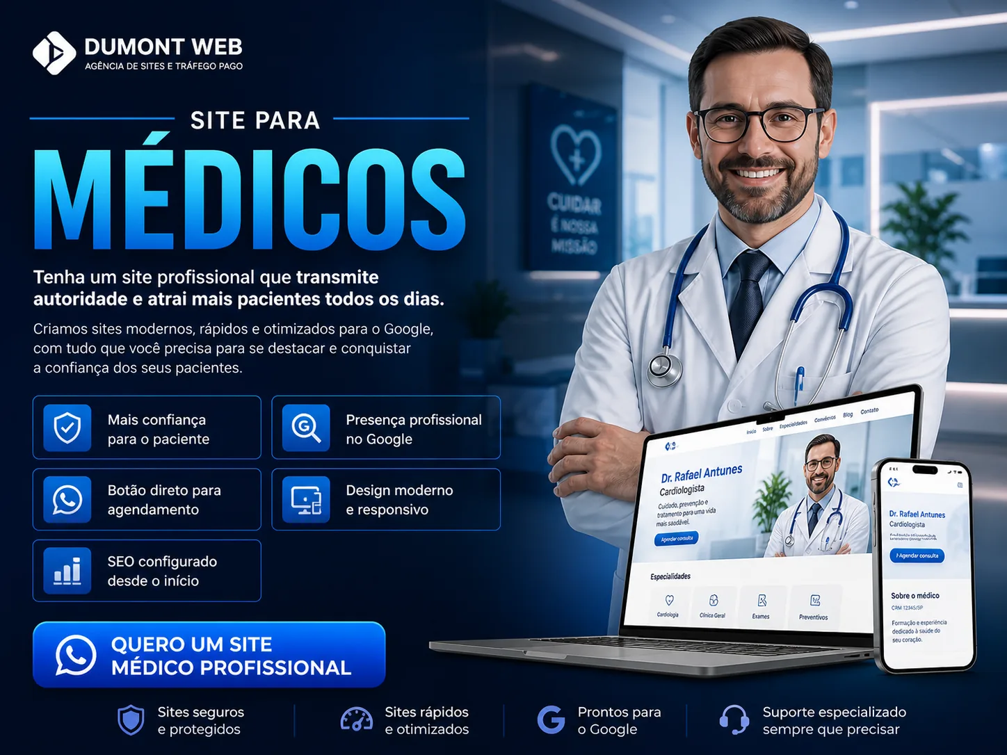 Mockup de site para médicos — Dumont Web