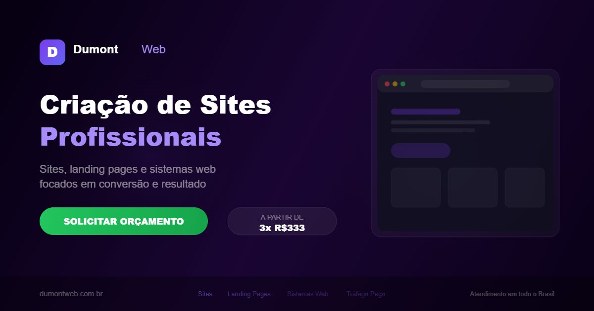 Como Criar um Site do Zero em 2026 | Guia Completo - Dumont Web
