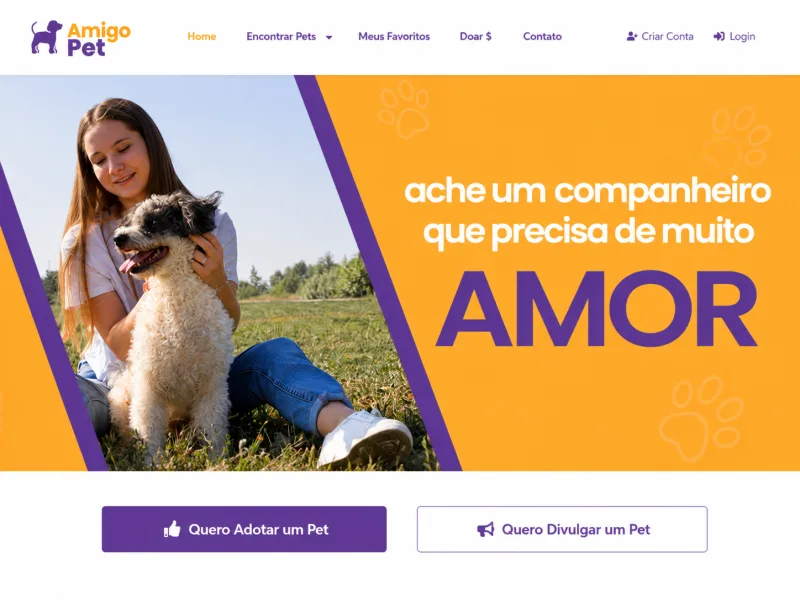 Site AdotePet — projeto Dumont Web