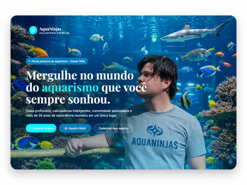 Site Aqua Ninjas — projeto Dumont Web