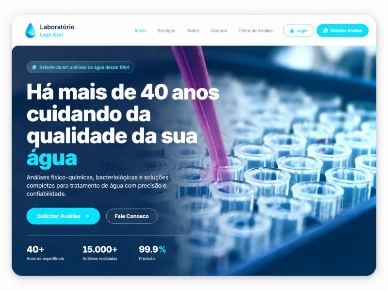 Site Laboratório Lago Azul — projeto Dumont Web